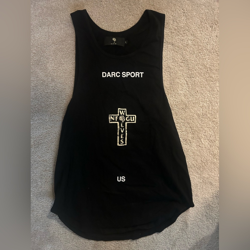 Darc Sport Black Tank Top with White Graphics